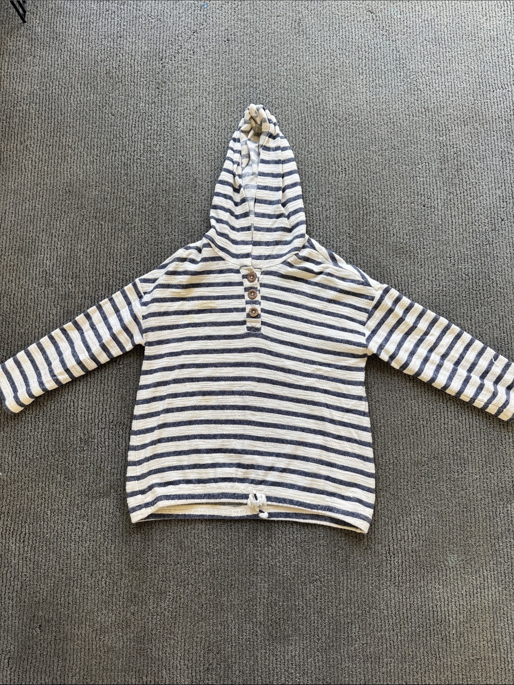 Old Navy Kids Hooded Sweatshirt Navy and White Stripes